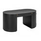 Marlow 64" Wood Executive Desk With Storage - Black - Image 3