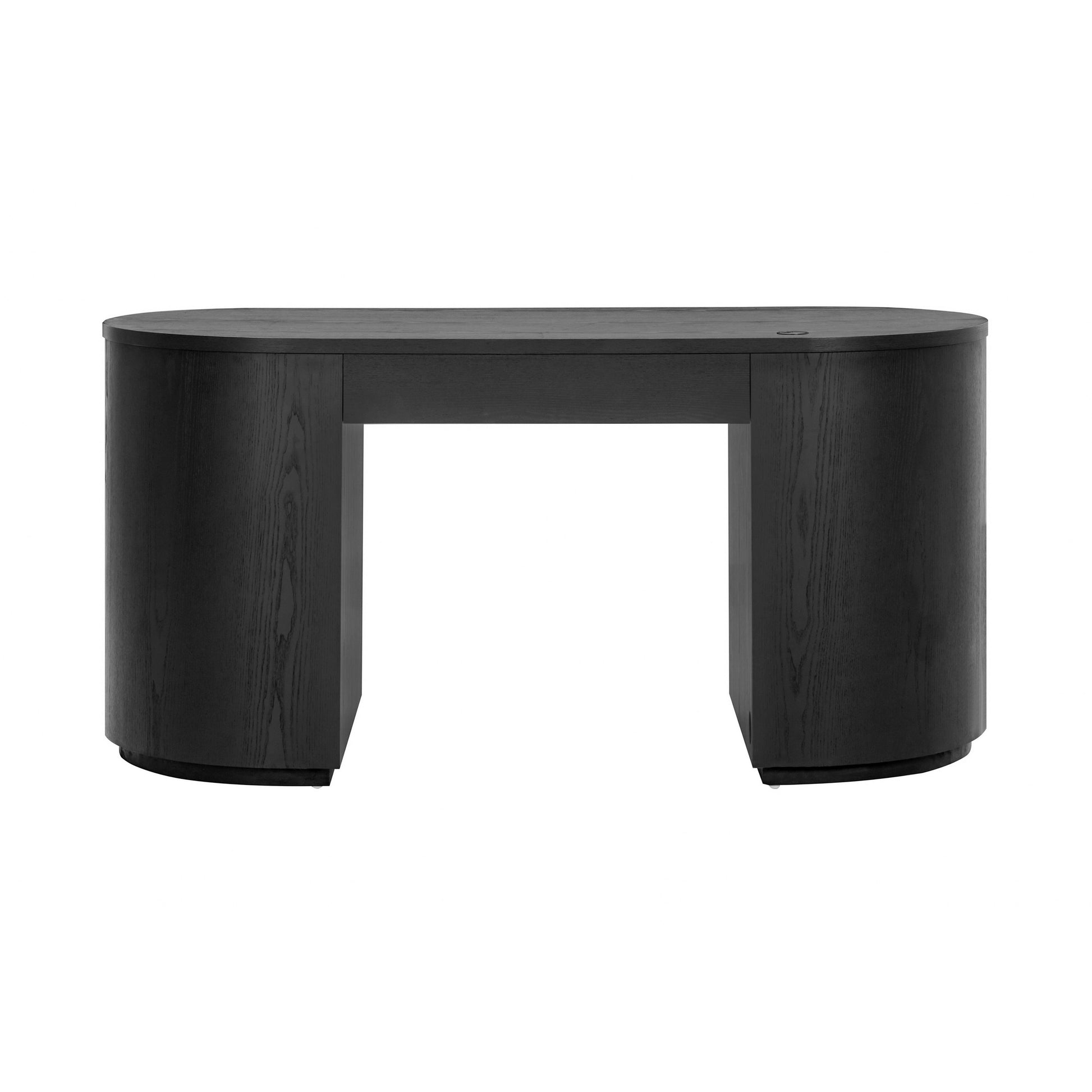 Marlow 64" Wood Executive Desk With Storage - Black - Image 6