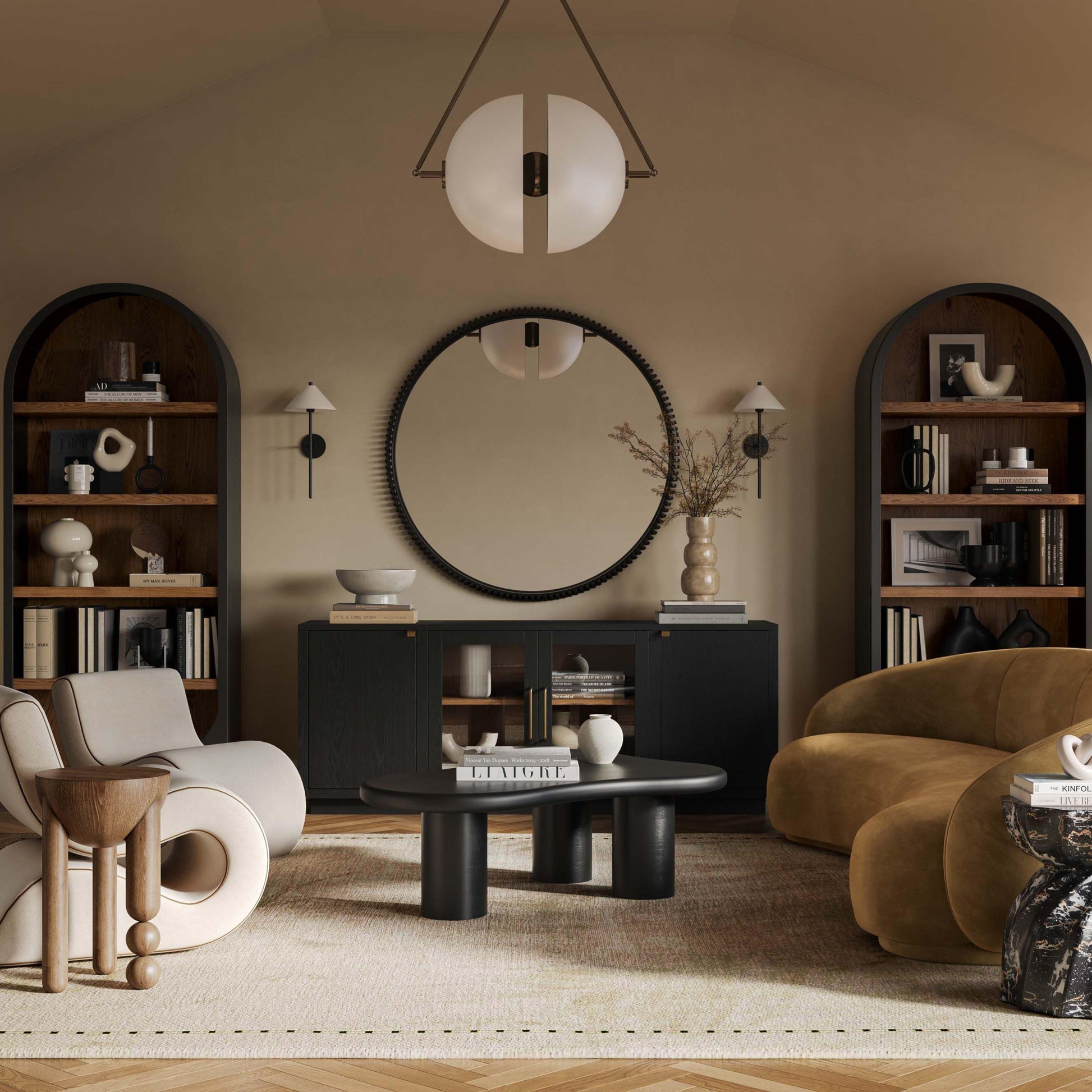 Marlow Wood Bookcase - Black - Image 3