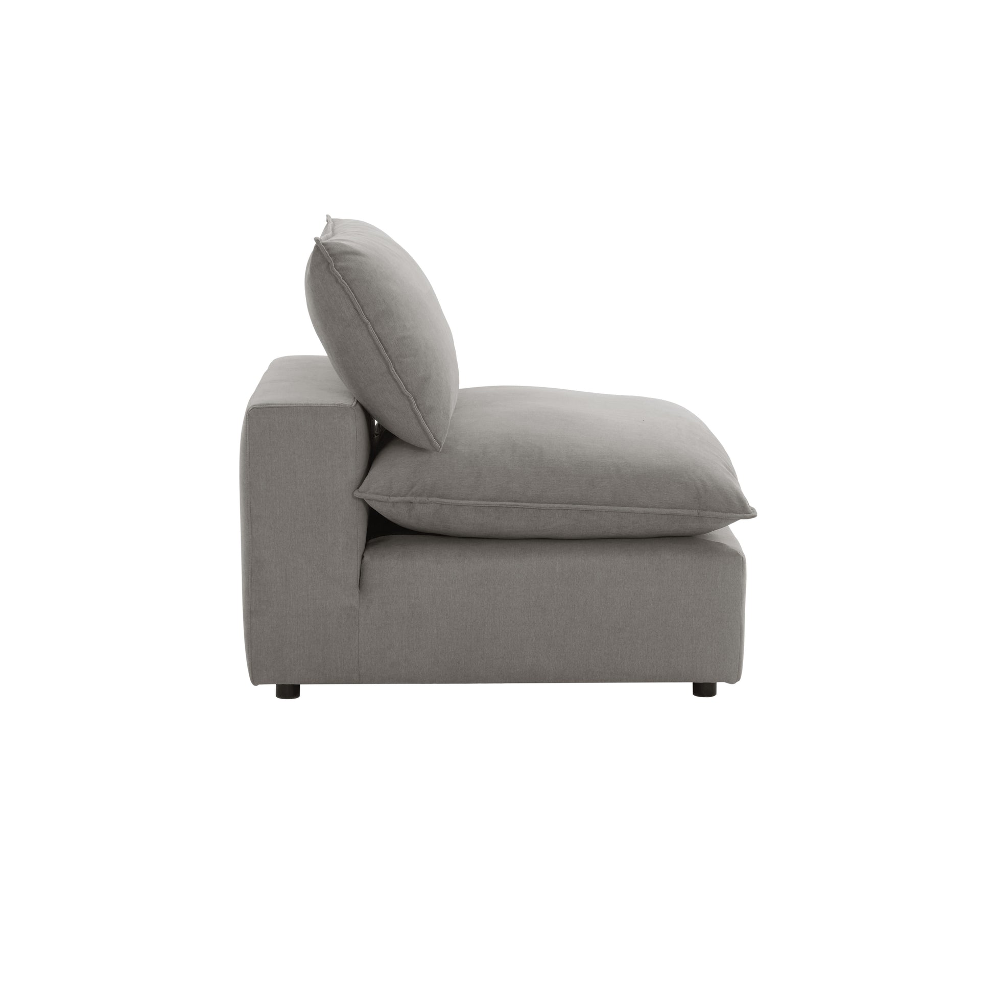 Cali Performance Fabric Modular Armless Chair - Slate - Image 4