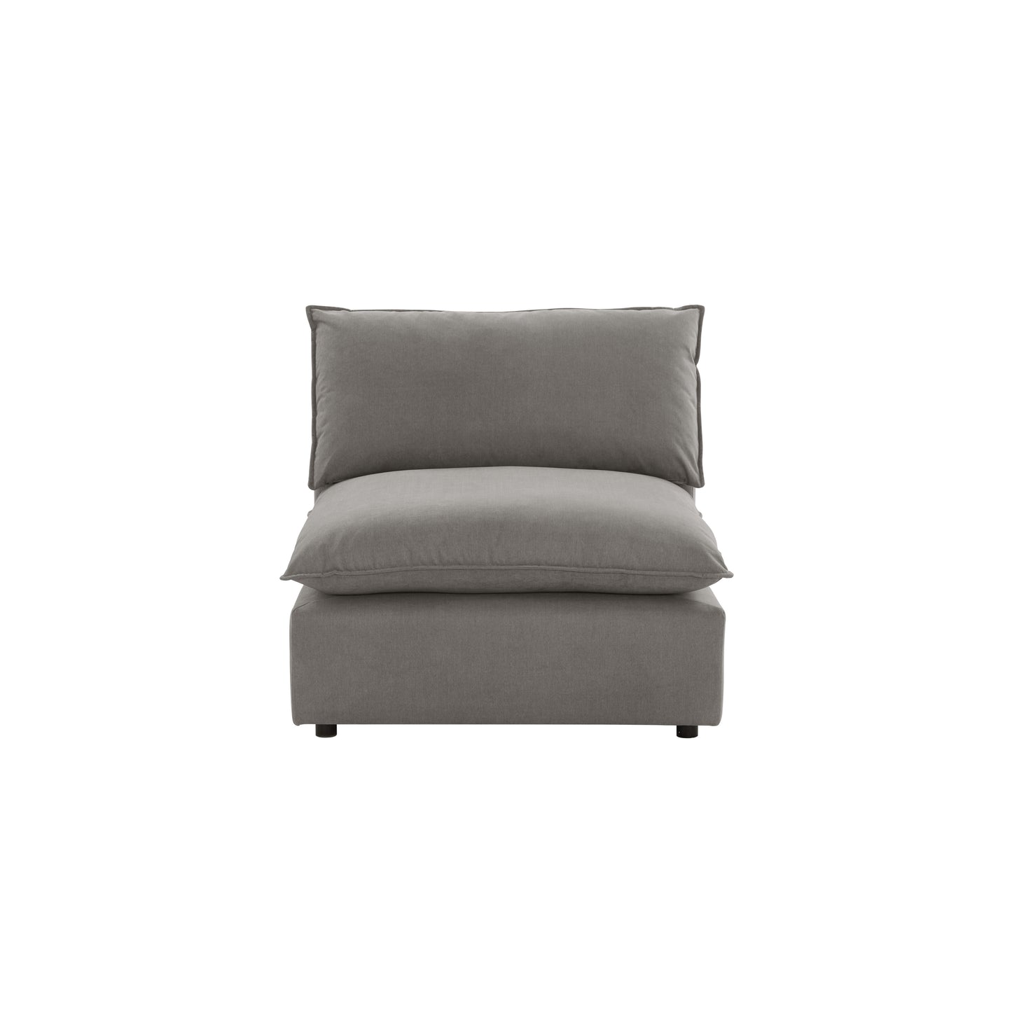 Cali Performance Fabric Modular Armless Chair - Slate - Image 3