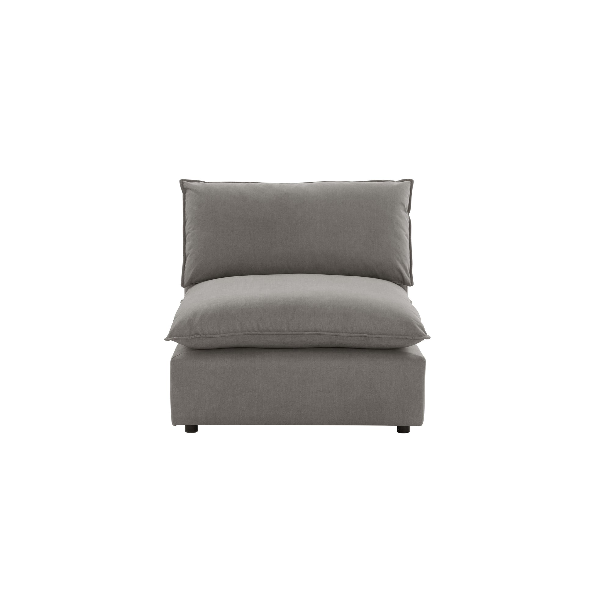 Cali Performance Fabric Modular Armless Chair - Slate - Image 3