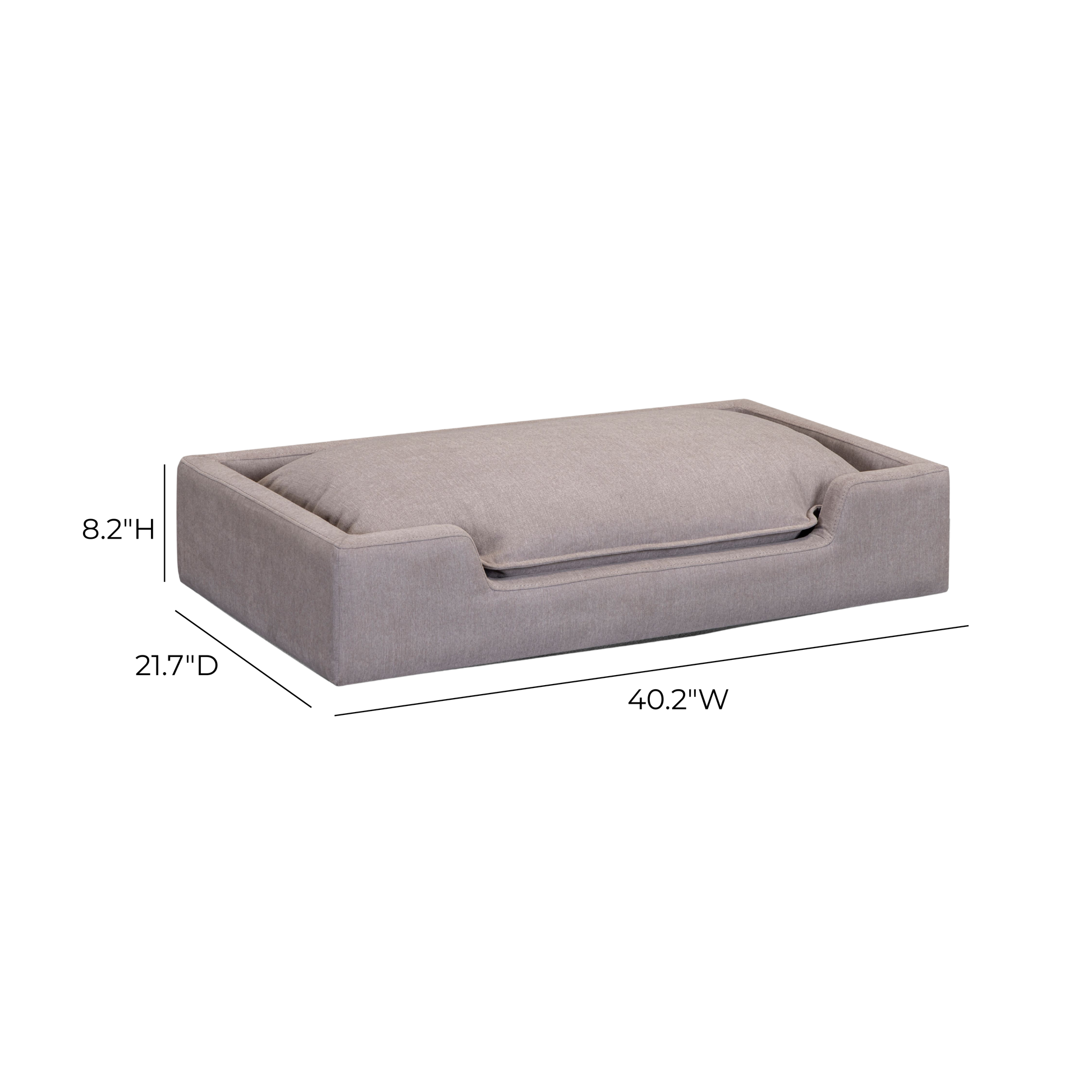 Cali Performance Fabric Modular Pet Bed - Grey - Image 8