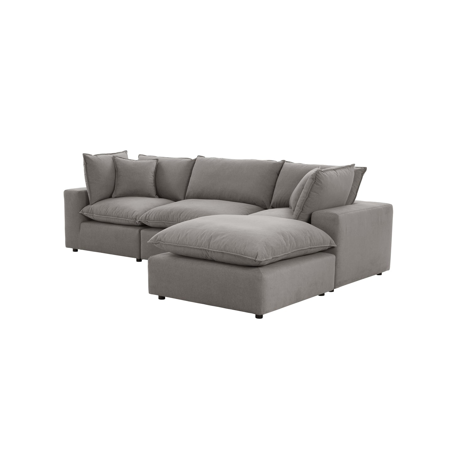 Cali 4-Piece Performance Fabric Modular Sectional - Slate - Image 3