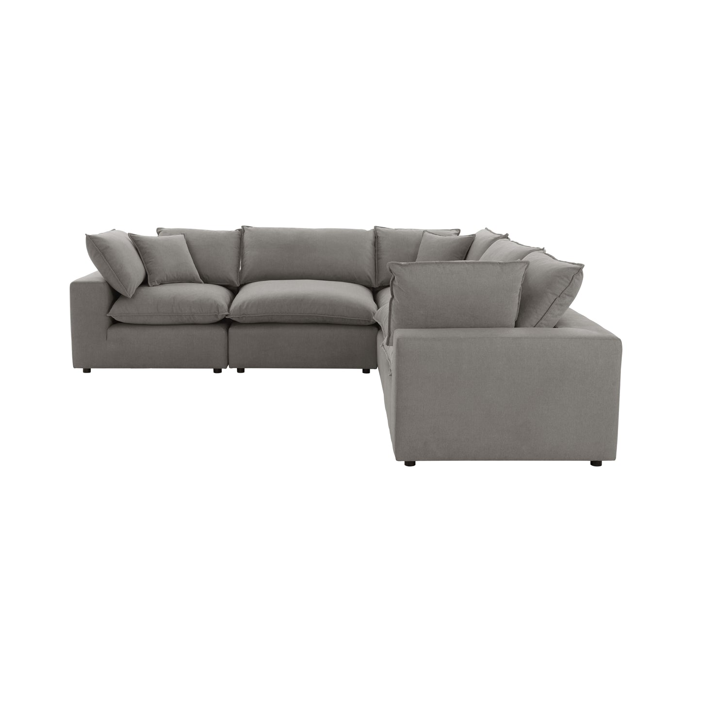 Cali 5-Piece Performance Fabric Modular L-Sectional - Slate - Image 4