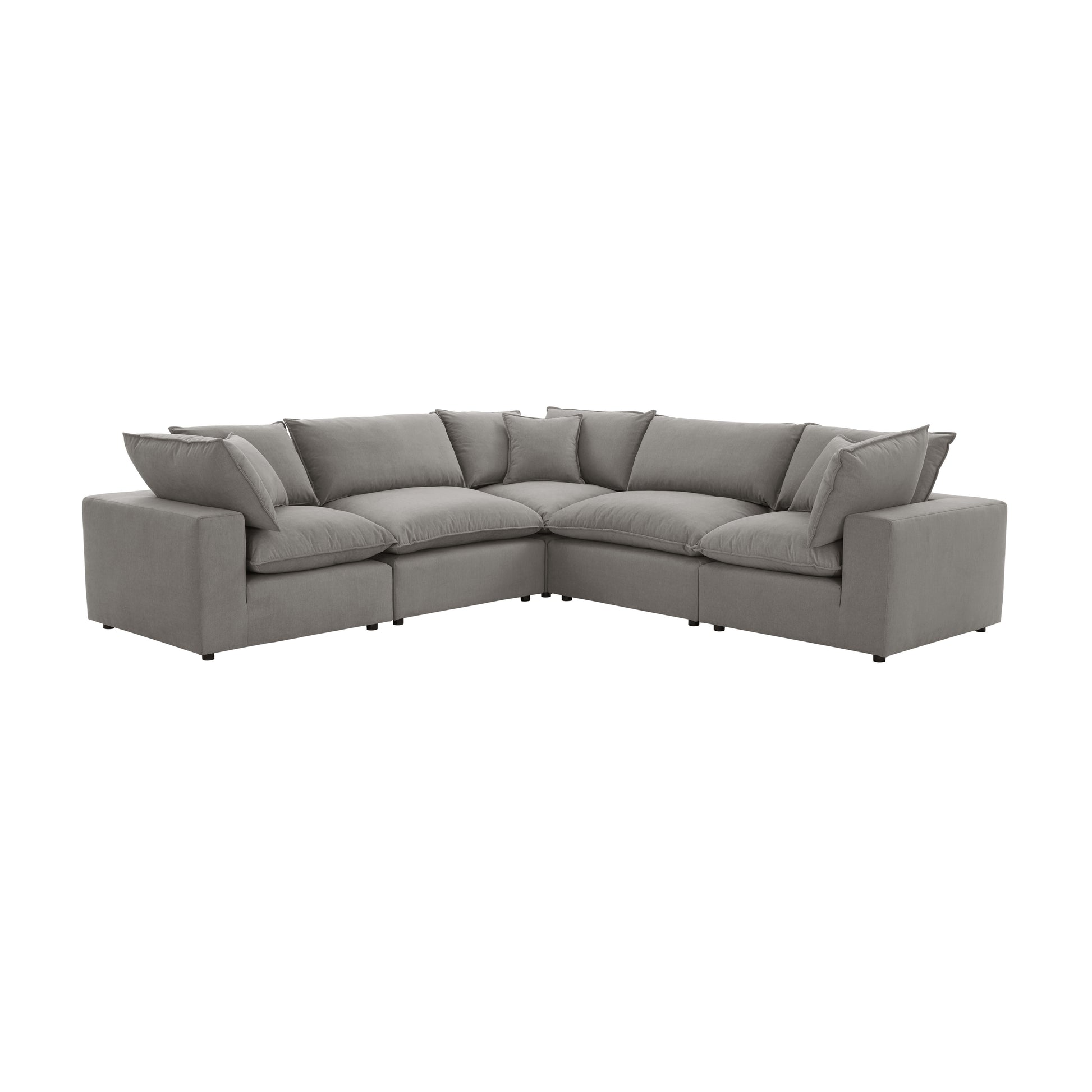 Cali 5-Piece Performance Fabric Modular L-Sectional - Slate - Image 1