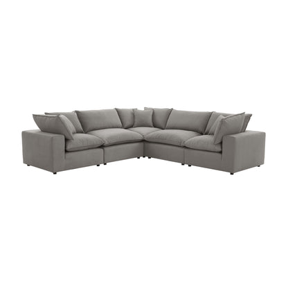 Cali 5-Piece Performance Fabric Modular L-Sectional - Slate - Image 1