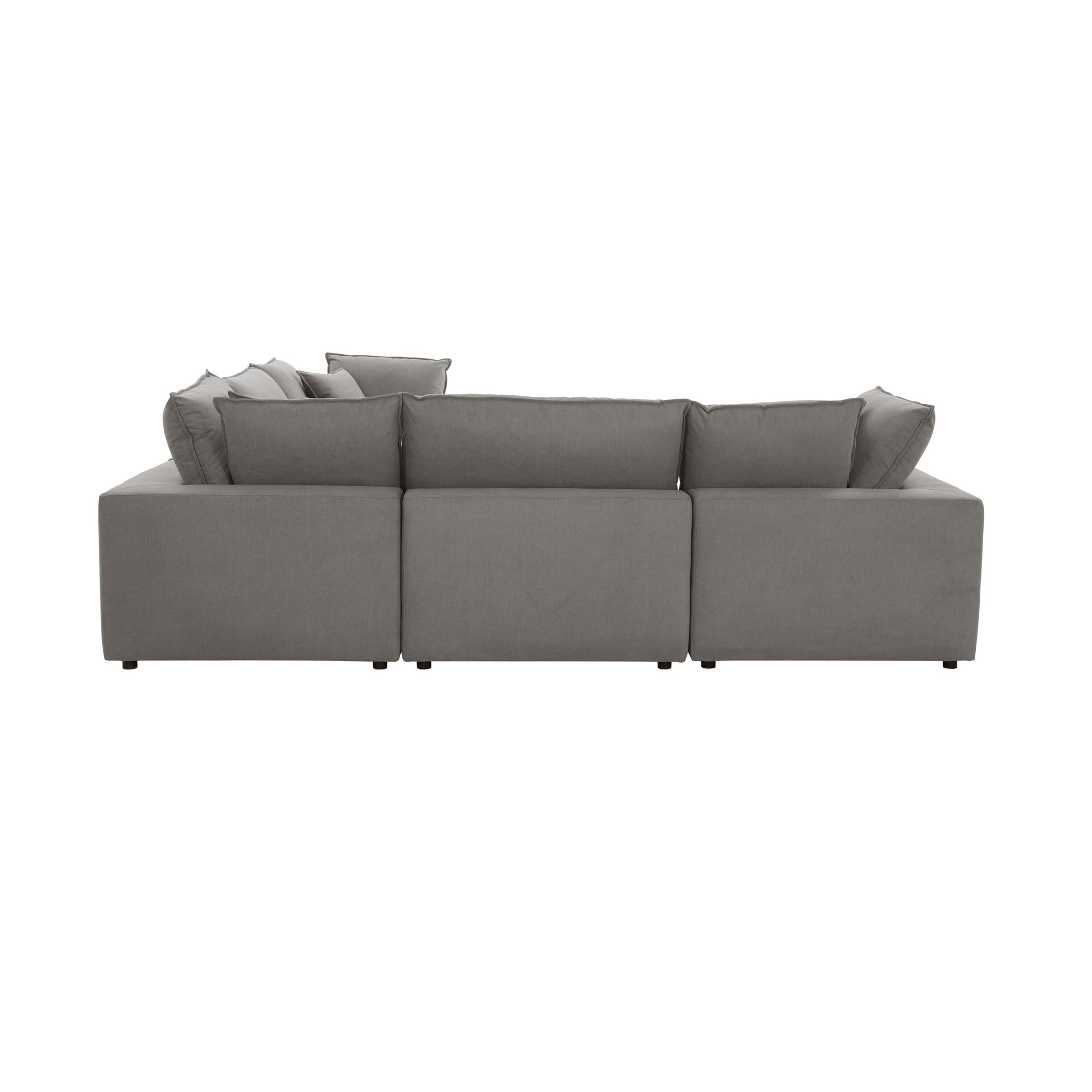 Cali 7-Piece Performance Fabric Modular Large Chaise Sectional - Slate - Image 6