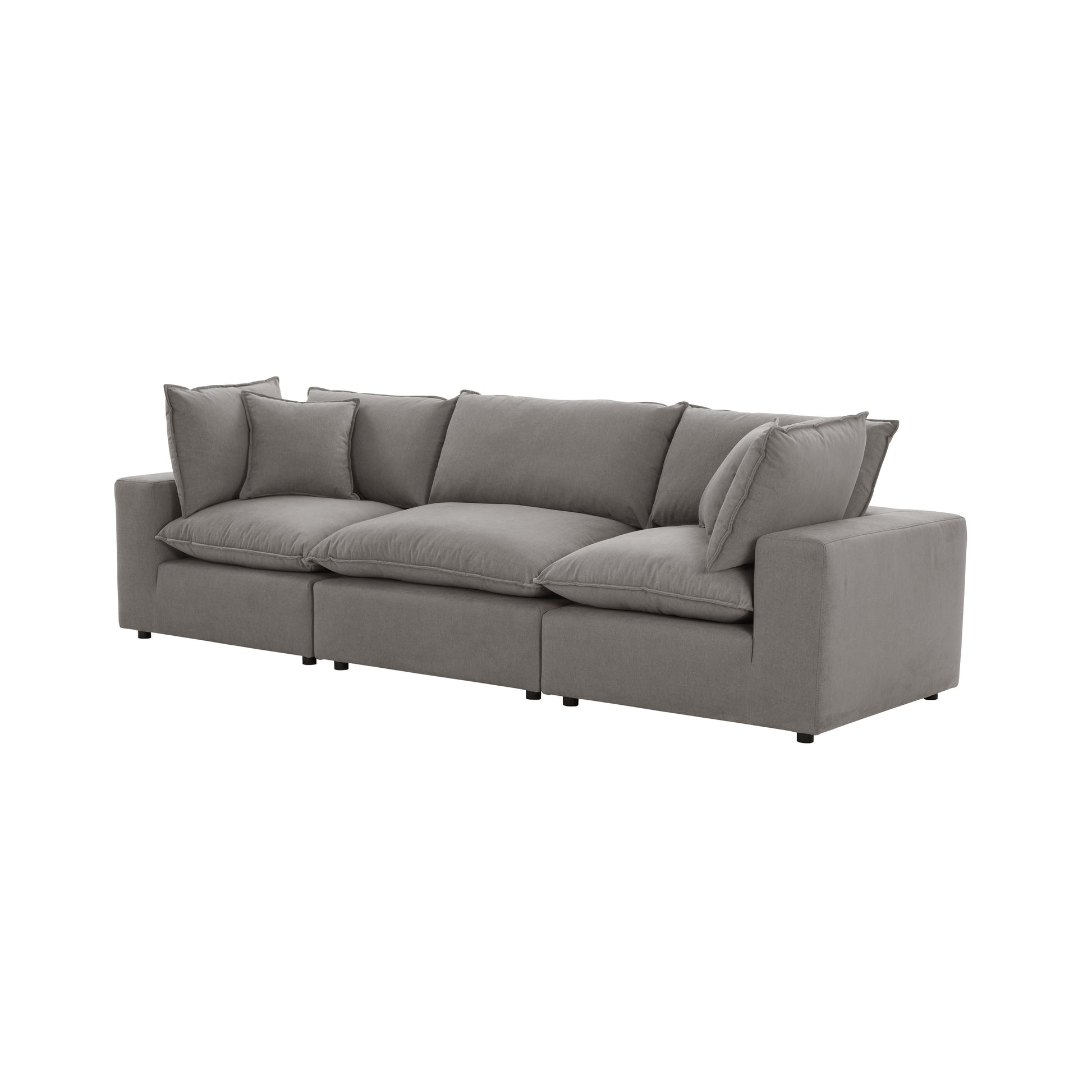 Cali 120" Performance Fabric Modular Sofa - Slate - Image 1