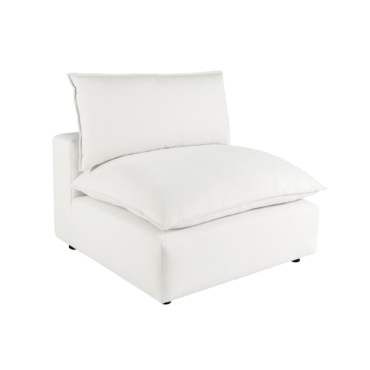 Cali Modular Armless Chair - Pearl - Image 1