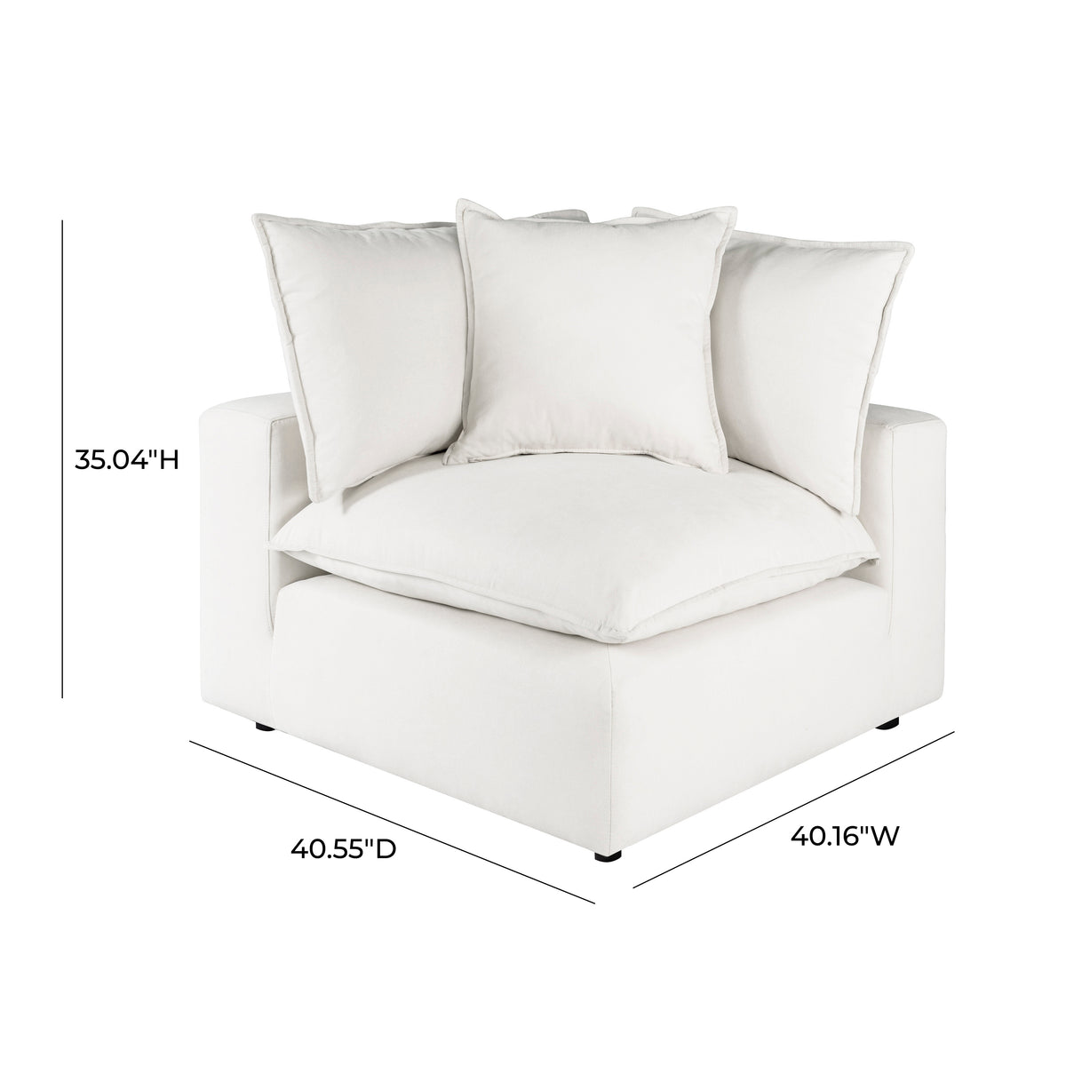 Cali Modular Corner Chair - Pearl - Image 7