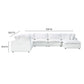 Cali 7-Piece Performance Fabric Modular Large Chaise Sectional - Pearl - Image 6