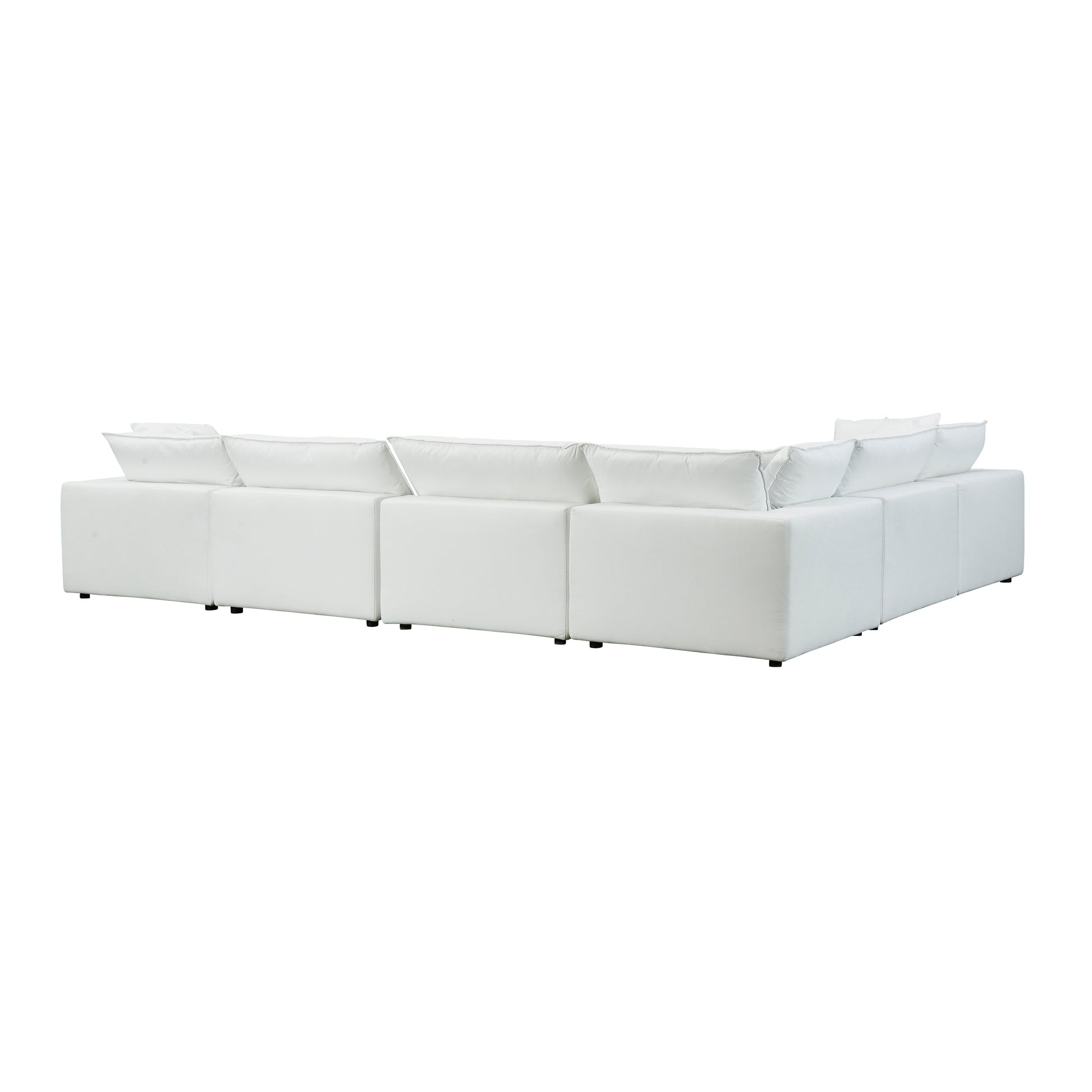 Cali 7-Piece Performance Fabric Modular Large Chaise Sectional - Pearl - Image 5