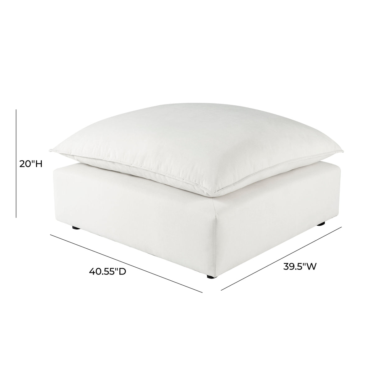 Cali Ottoman - Pearl - Image 4