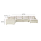 Cali 7-Piece Performance Fabric Modular Large Chaise Sectional - Natural - Image 6