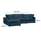 Cali 4-Piece Performance Fabric Modular Sectional - Navy - Image 6