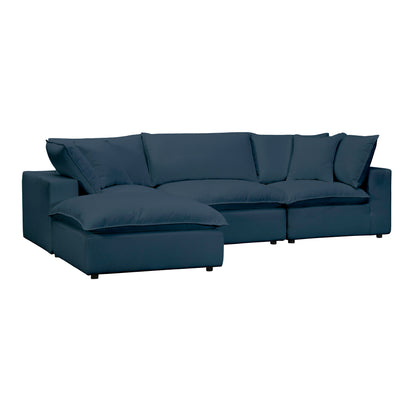 Cali 4-Piece Performance Fabric Modular Sectional - Navy - Image 1