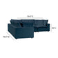 Cali 5-Piece Performance Fabric Modular L-Sectional - Navy - Image 6