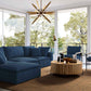 Cali 4-Piece Performance Fabric Modular Sectional - Navy - Image 2