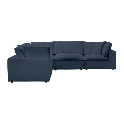 Cali 5-Piece Performance Fabric Modular L-Sectional - Navy - Image 1