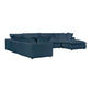 Cali 7-Piece Performance Fabric Modular Large Chaise Sectional - Navy - Image 4