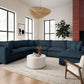 Cali 7-Piece Performance Fabric Modular Large Chaise Sectional - Navy - Image 2