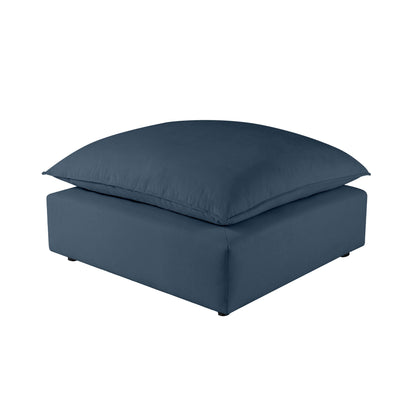Cali Performance Fabric Ottoman - Navy - Image 1