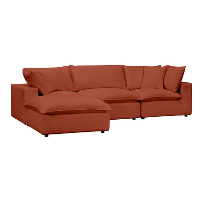 Cali 4-Piece Performance Fabric Modular Sectional - Rust - Image 1