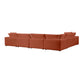 Cali 7-Piece Performance Fabric Modular Large Chaise Sectional - Rust - Image 5