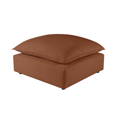 Cali Performance Fabric Ottoman - Rust - Image 1