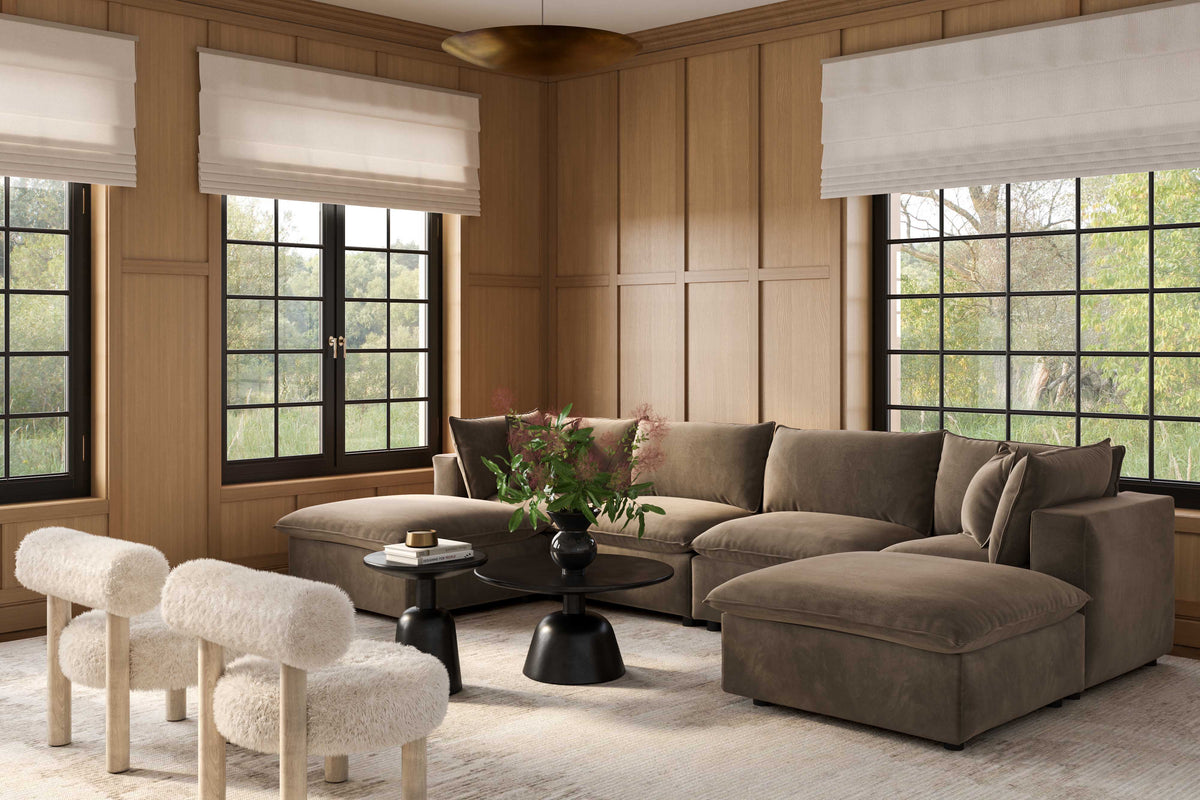 Cali Ottoman - Chocolate Brown - Image 2