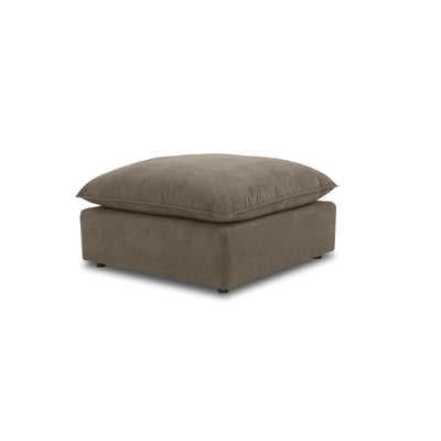 Cali Chocolate Brown Performance Velvet Ottoman - Image 1