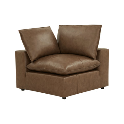 Cali Brown Leather Modular Corner Chair - Image 1