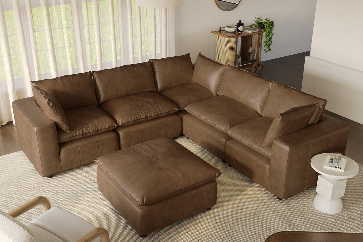 Cali Ottoman - Brown - Image 2