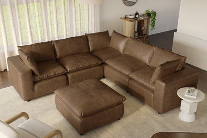 Cali Ottoman - Brown - Image 1