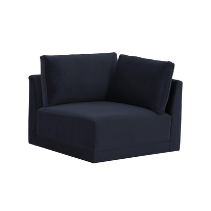 Willow Performance Velvet Modular Corner Chair - Navy - Image 2