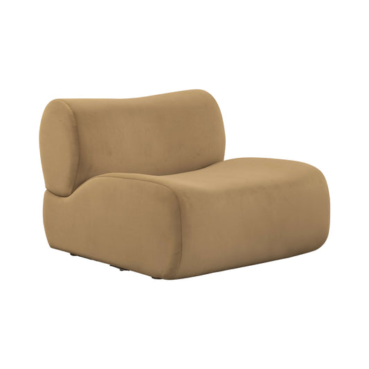 Zenith Latte Brown Performance Velvet Armless Chair - Image 1