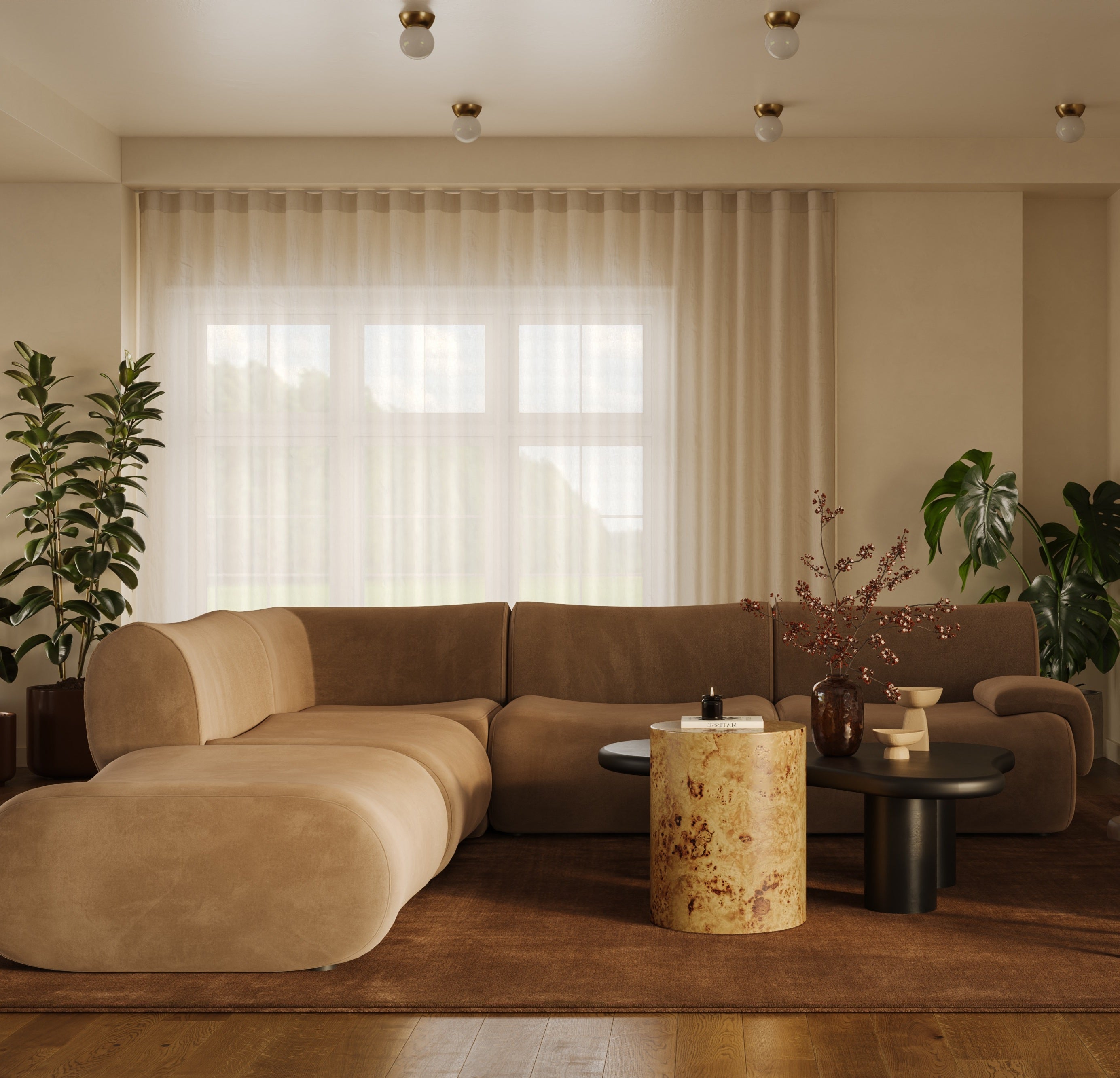 Zenith 5-Piece Performance Velvet Modular Sectional | TOV Furniture