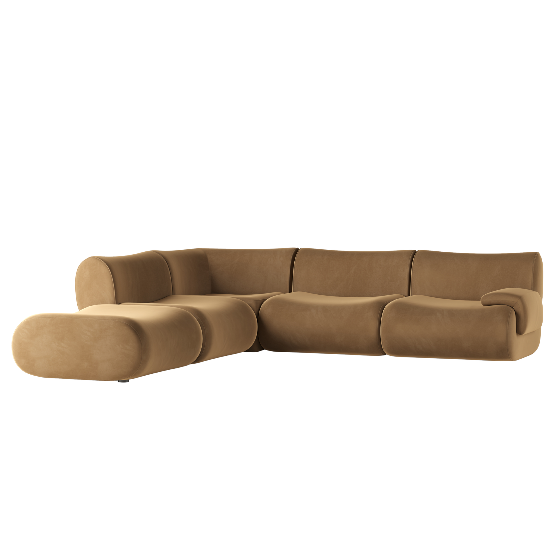 Zenith 5-Piece Performance Velvet Modular Sectional | TOV Furniture