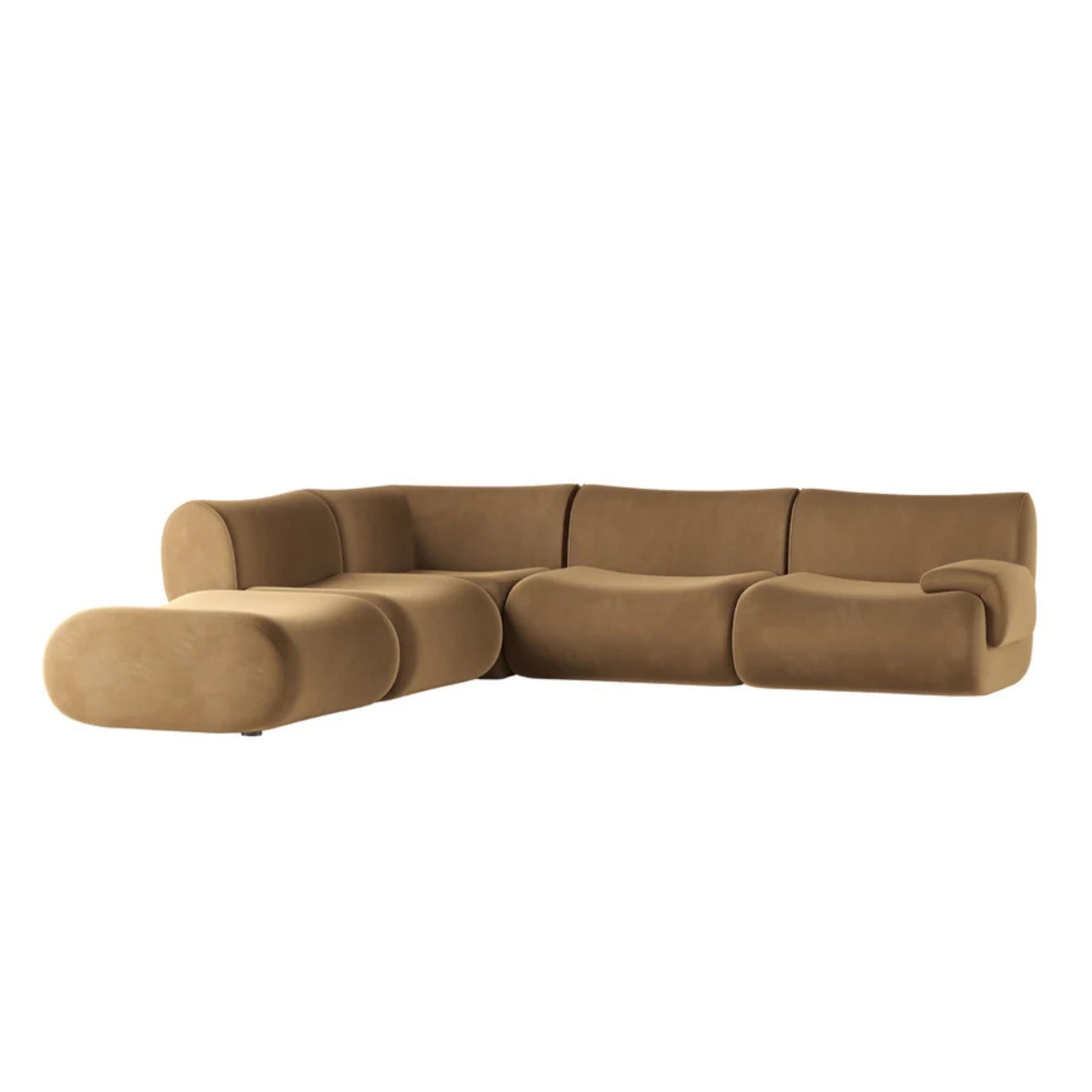 Zenith 5-Piece Performance Velvet Modular Sectional - RAF - Image 1