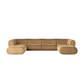 Zenith 8-Piece Latte Brown Performance Velvet Modular U-Sectional - Image 1