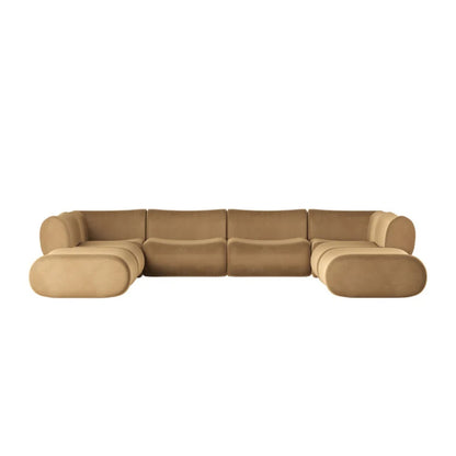 Zenith 8-Piece Latte Brown Performance Velvet Modular U-Sectional - Default Title - Image 2