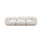 Arezza 115" Stone White Contract-Grade Basketweave Chenille Modular Sofa - Image 1