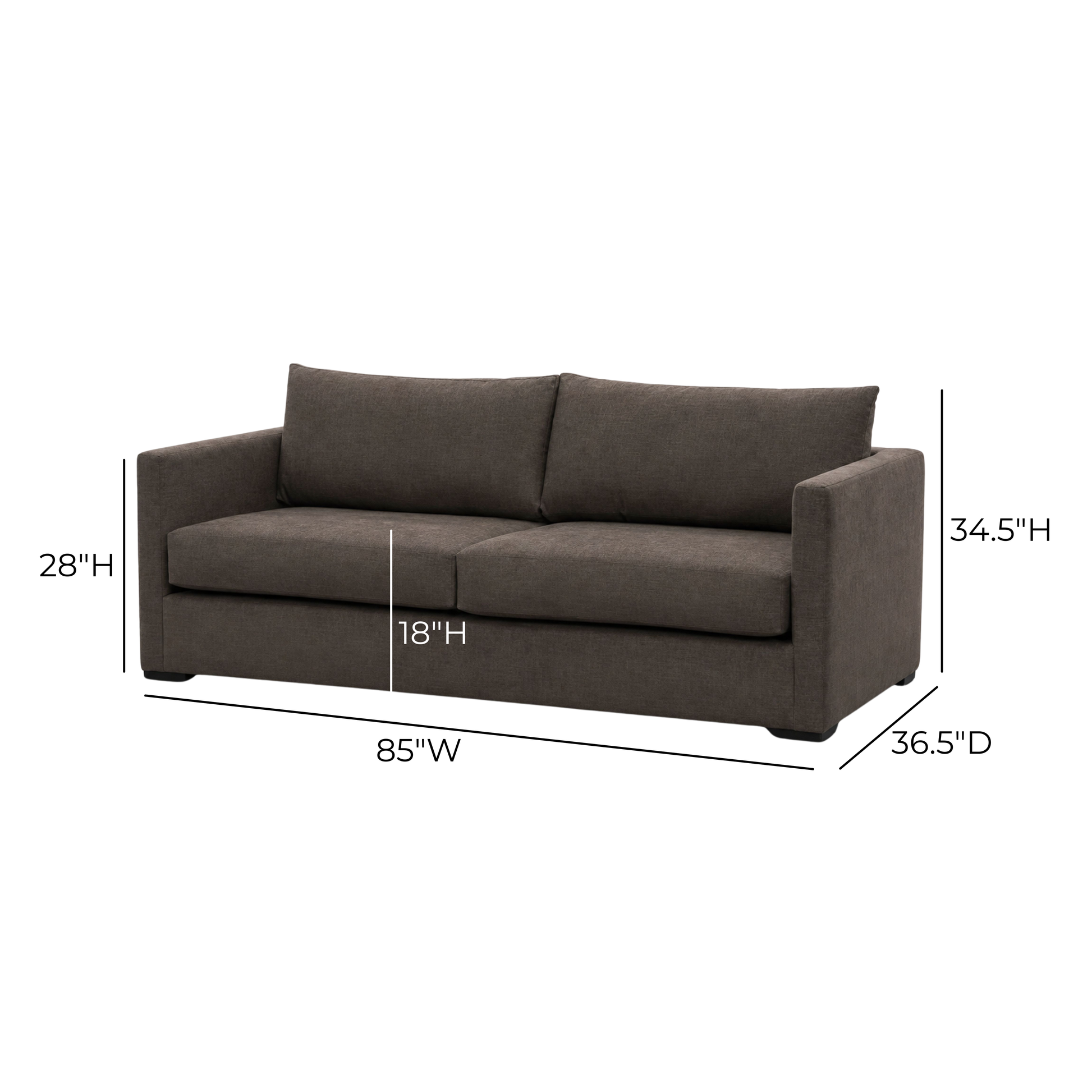 Portsmouth 85" Sofa - Brown - Image 6