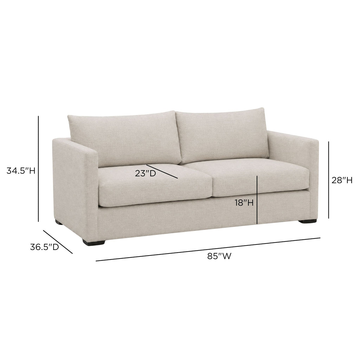 Portsmouth 85" Sofa - Beige - Image 6