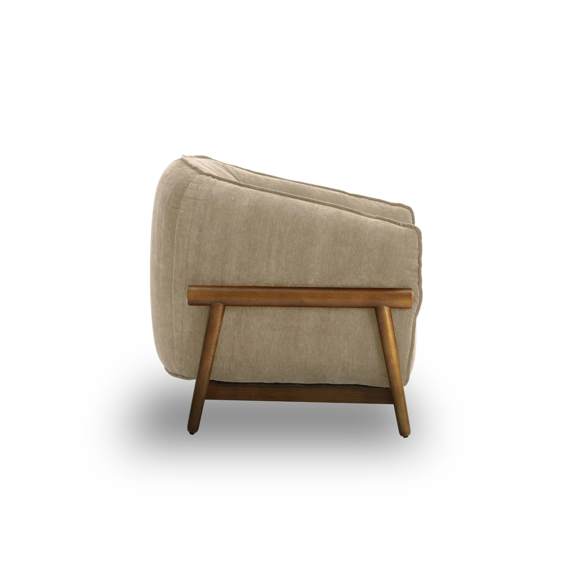 Piedmont Upcycled Contract-Grade Chenille Accent Chair - Taupe - Image 4