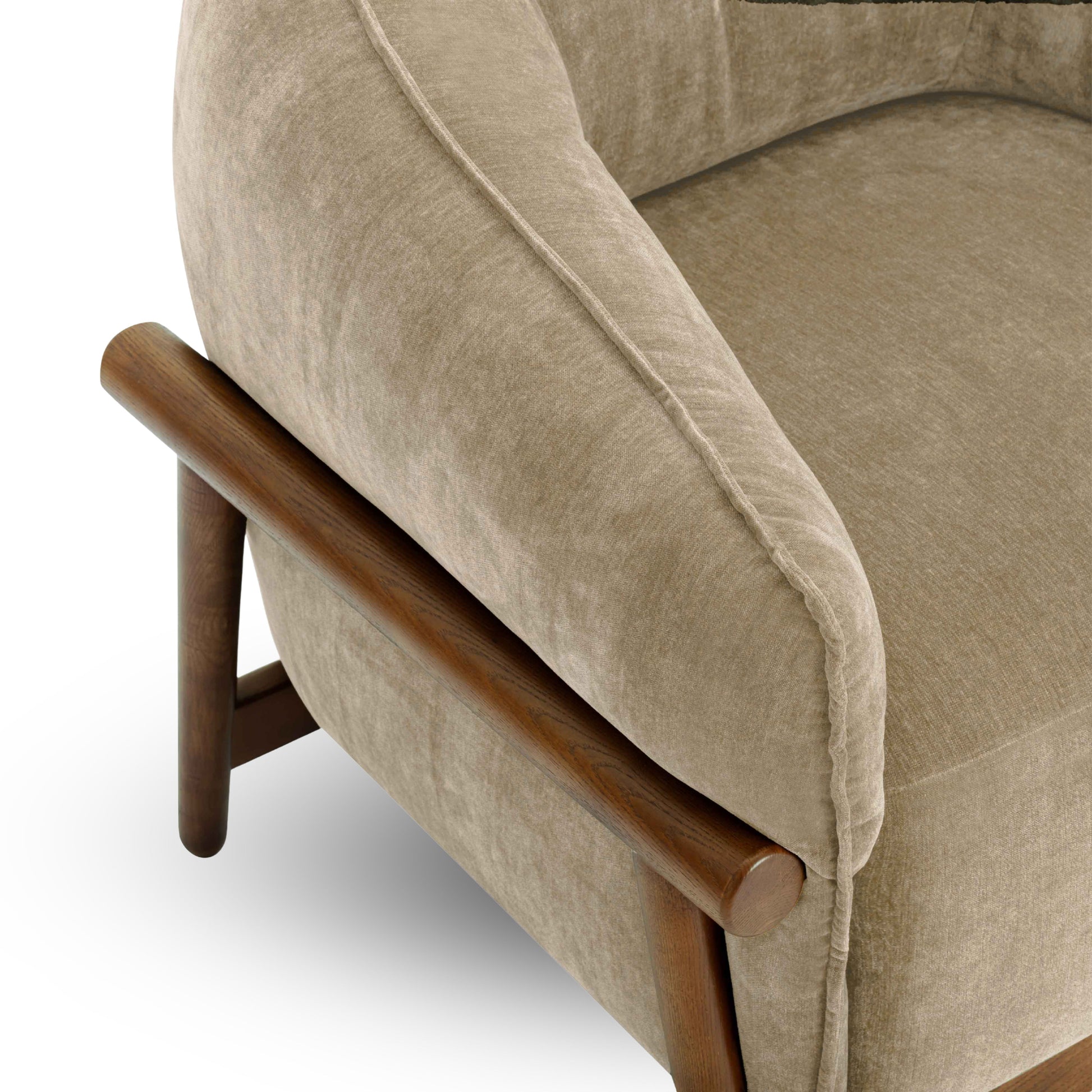 Piedmont Upcycled Contract-Grade Chenille Accent Chair - Taupe - Image 5