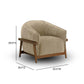 Piedmont Upcycled Contract-Grade Chenille Accent Chair - Taupe - Image 7