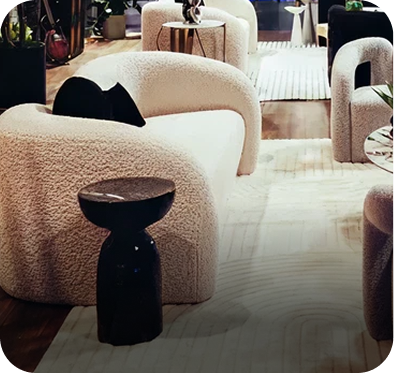 Rue Faux Marble Round Side Table