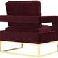 Avery Performance Velvet Accent Chair - Maroon - Image 4
